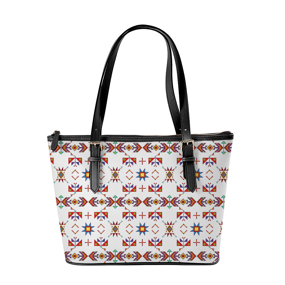 Scattered Generations White Large Tote Shoulder Bag