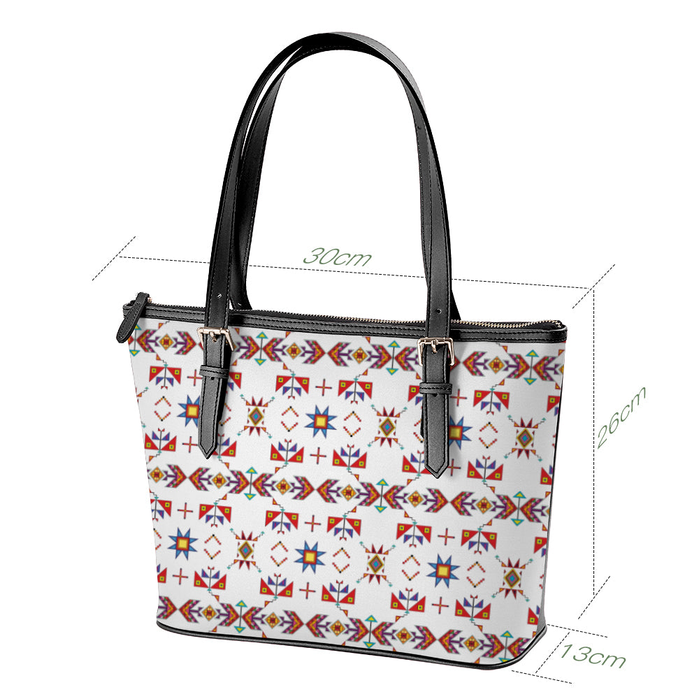 Scattered Generations White Large Tote Shoulder Bag