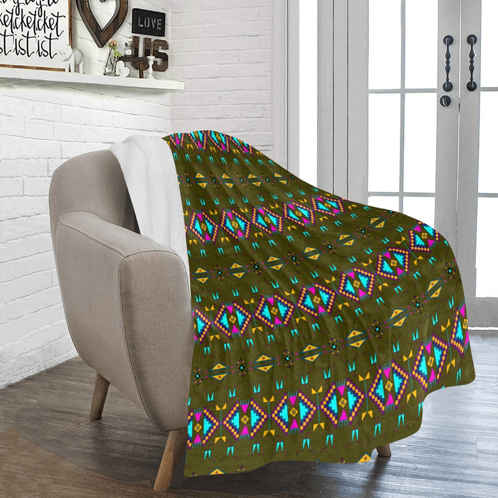 Rite of Passage Olive Ultra-Soft Micro Fleece Blanket 50"x60"