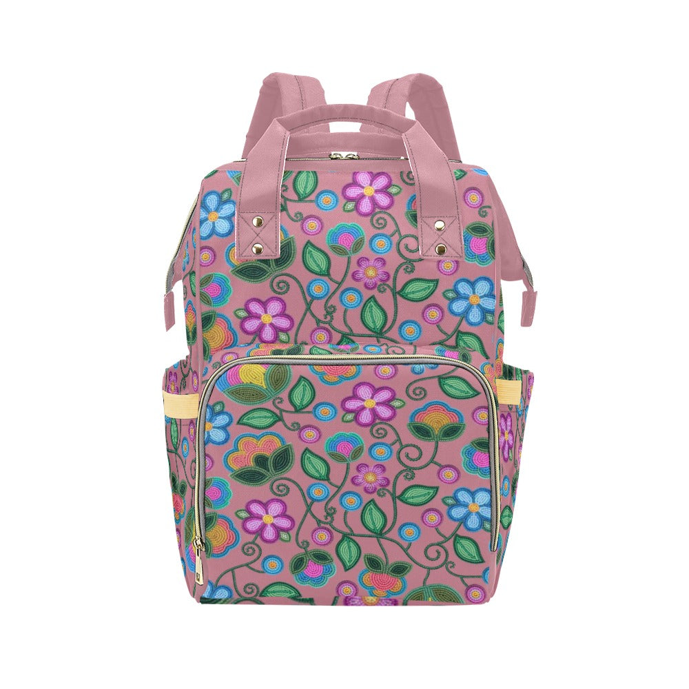 Turquoise Sunbeam Peach Multi-Function Diaper Backpack/Diaper Bag