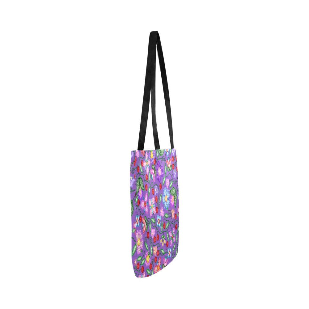 Petal Harmony Lavender Reusable Shopping Bag (Two sides)