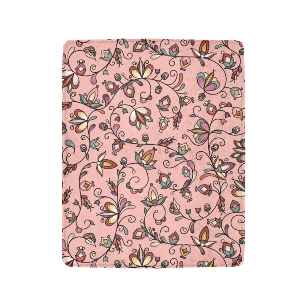 Burnt Sky Petals Peach Ultra-Soft Micro Fleece Blanket 40"x50"