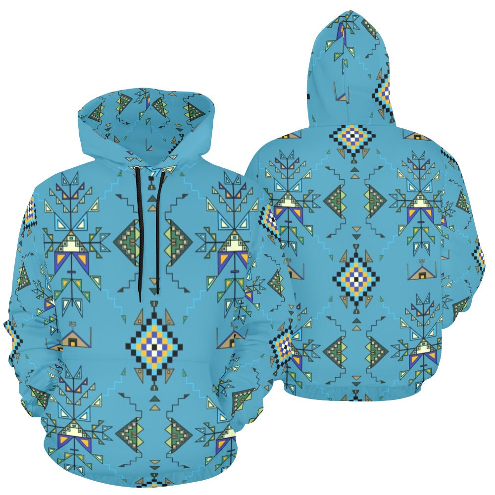 Bear Shield Blue Hoodie for Men (USA Size)