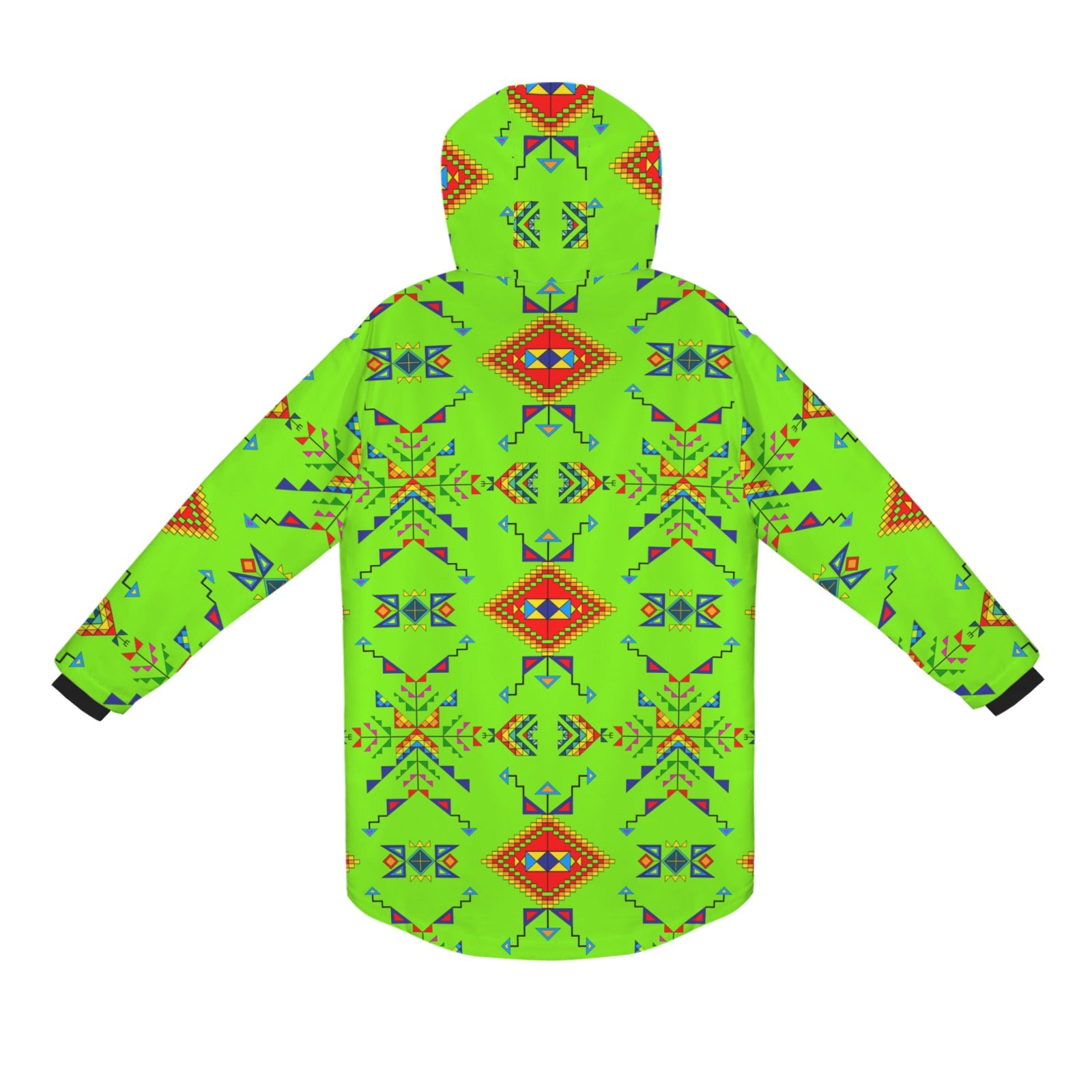 Buffalo Jump Neon Green Unisex Sherpa Lined Hooded Coat