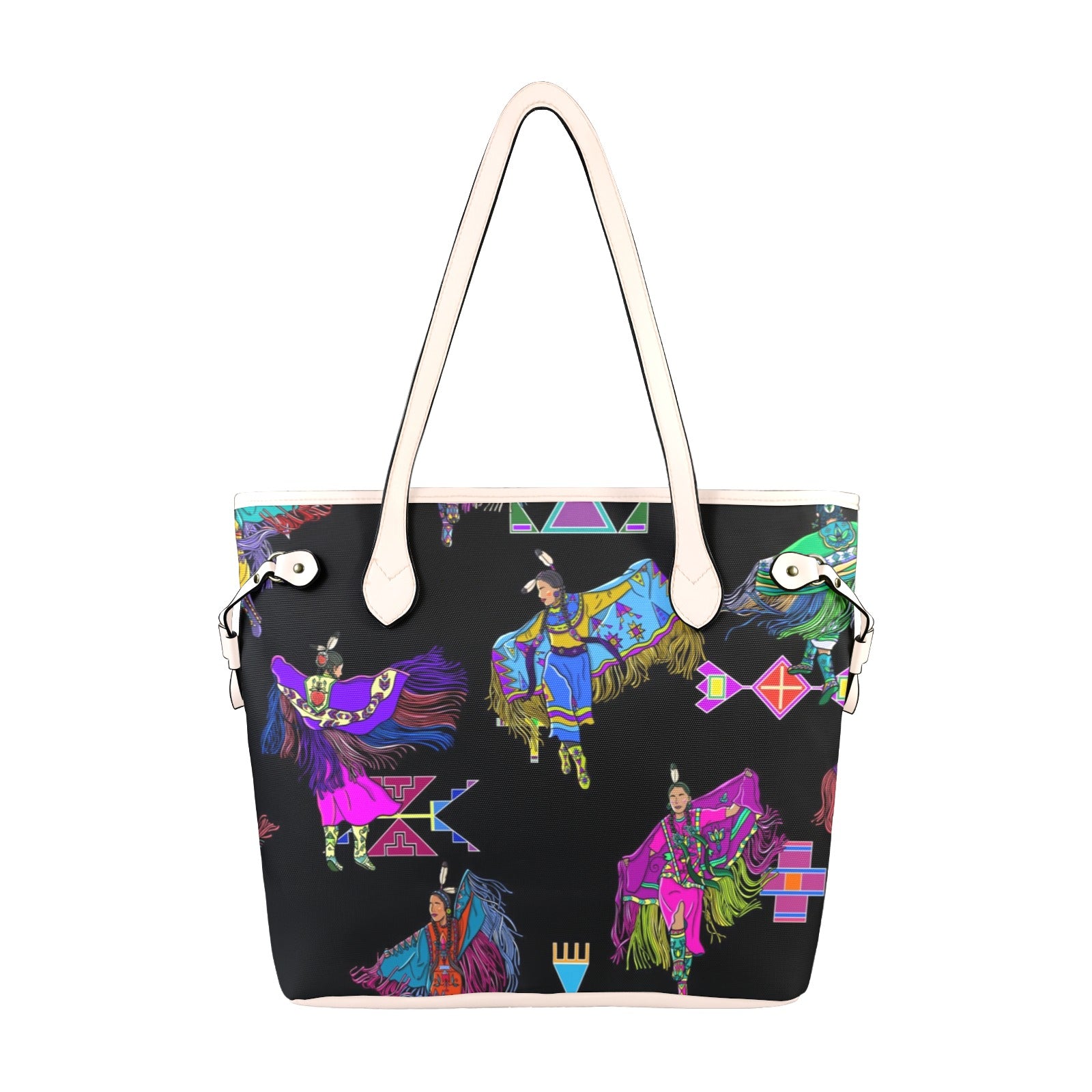 Women's Fancy Dancers Black Clover Canvas Tote Bag