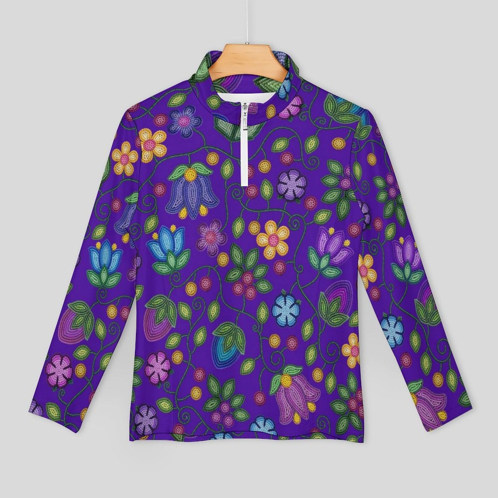 Bloom Uplift Indigo Long Sleeve Yoga Shirt