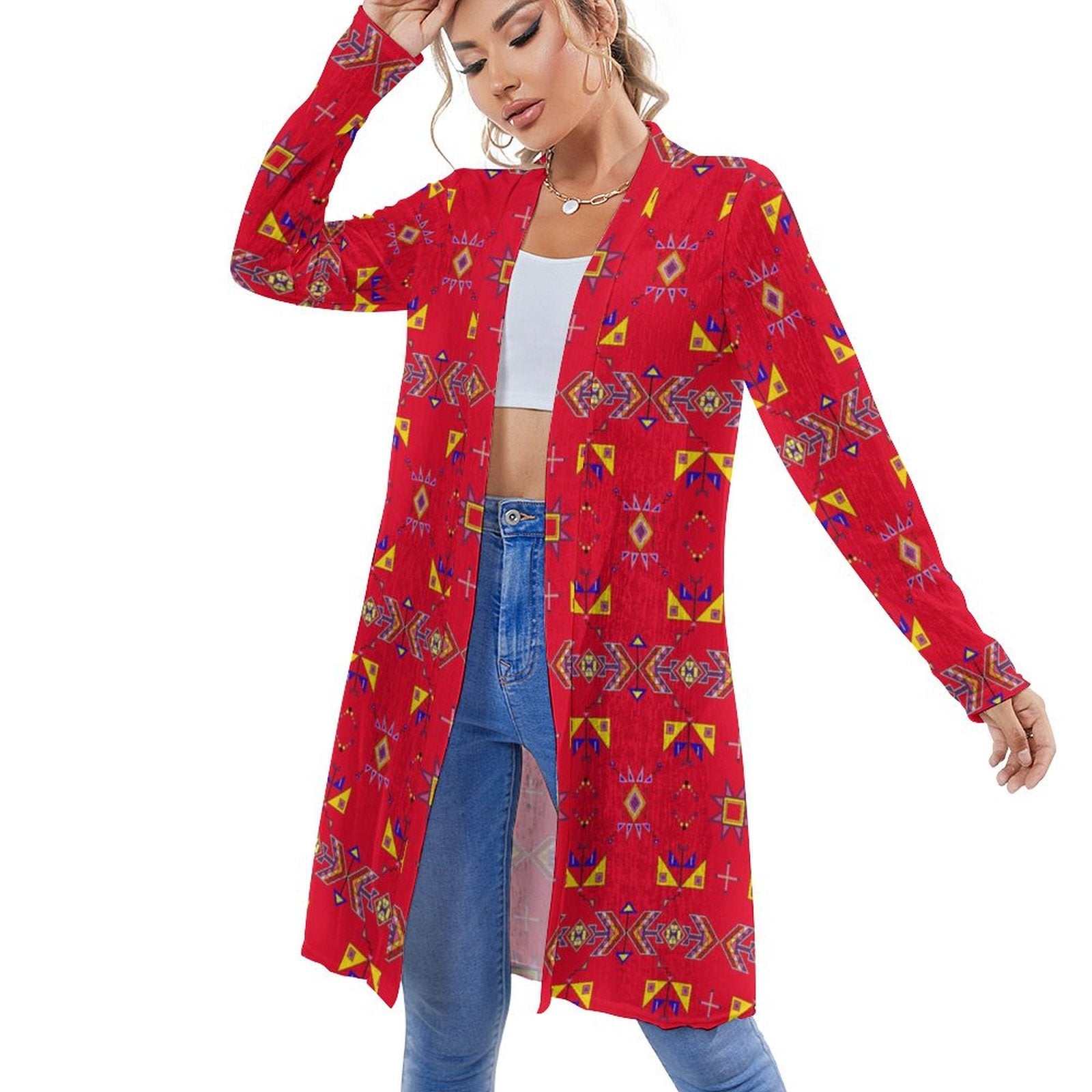 Scattered Generations Red Cardigan