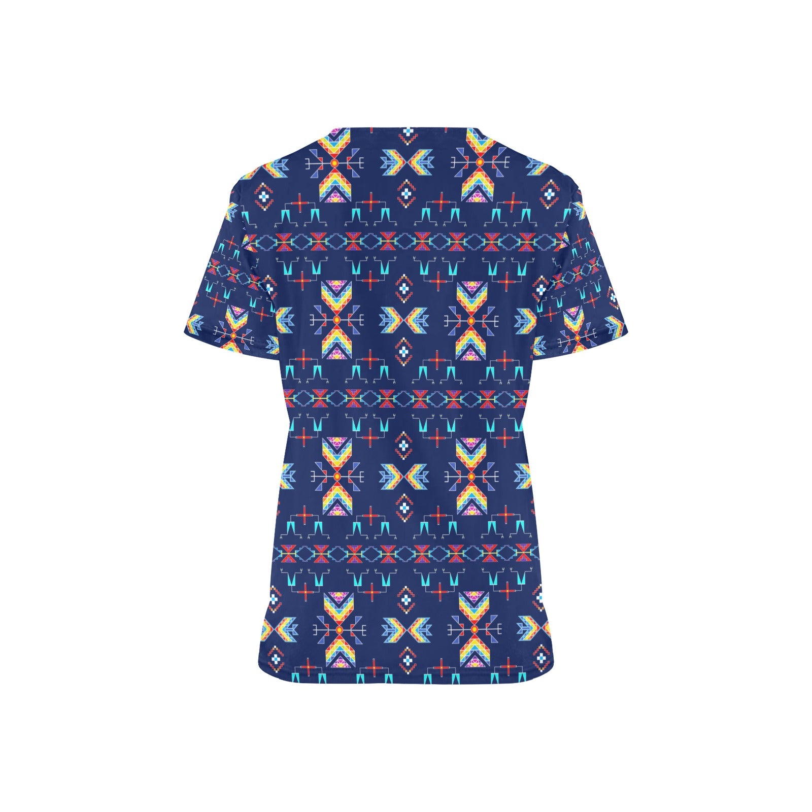 Rainy Chief Rainbow Night Lake Scrub Top