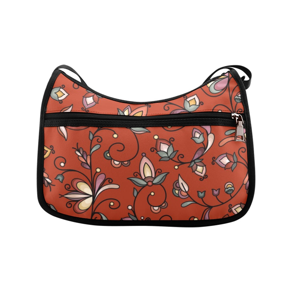 Burnt Sky Petals Red Crossbody Bag