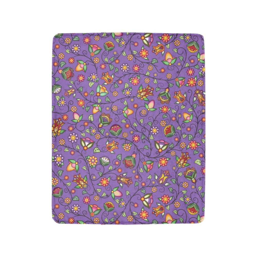 Heartbeat Petals Purple Ultra-Soft Micro Fleece Blanket 40"x50"