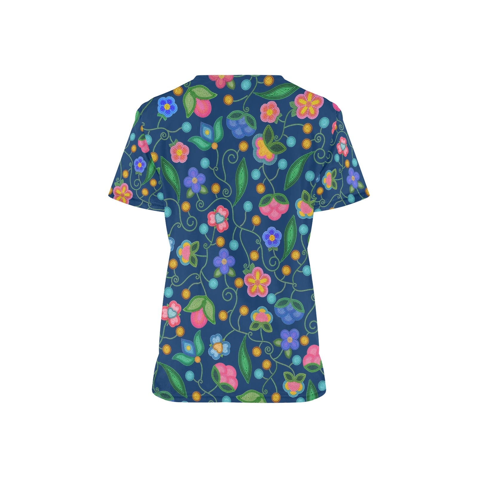 Skyberry Serenade Navy Scrub Top
