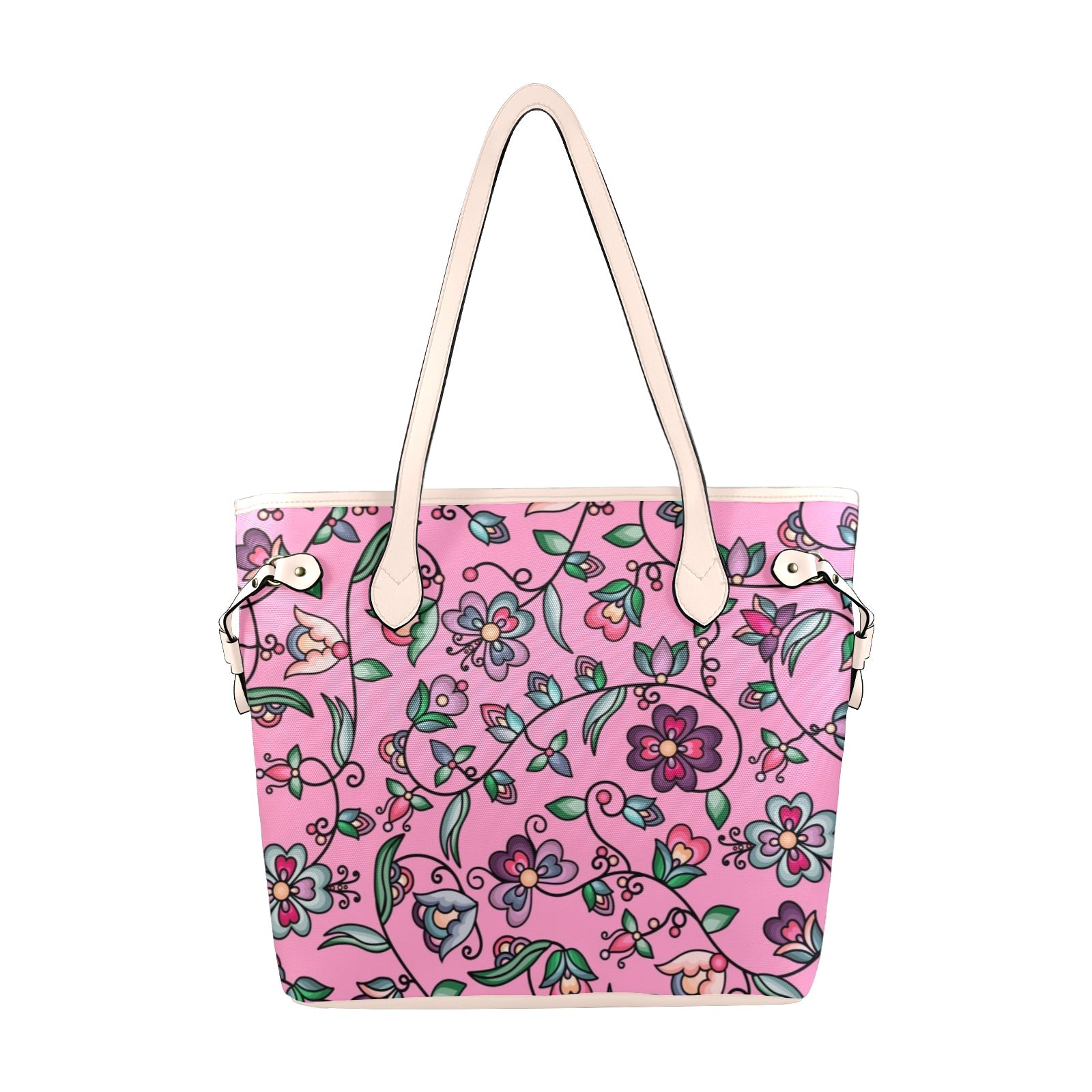 Amber Evening Garland Pink Clover Canvas Tote Bag