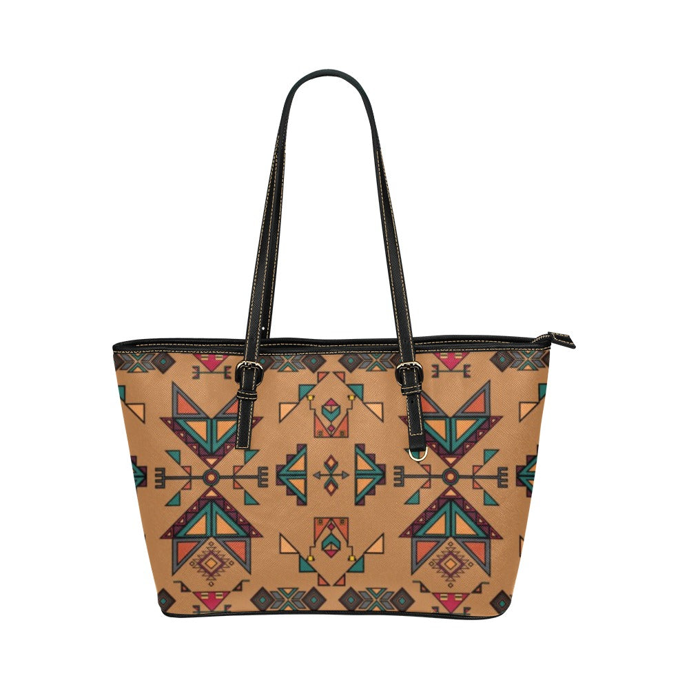 Arrow dawn Brown Leather Tote Bag/Large