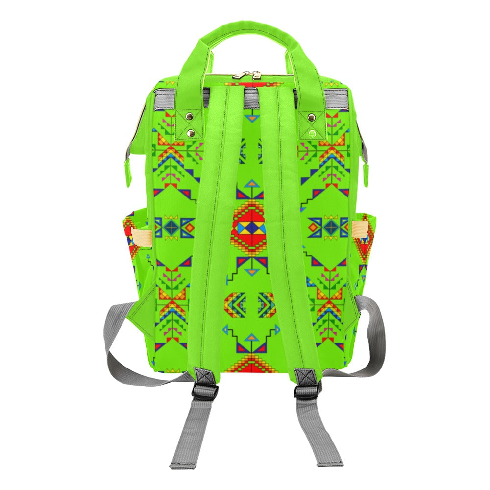 Buffalo Jump Neon Green Multi-Function Diaper Backpack/Diaper Bag