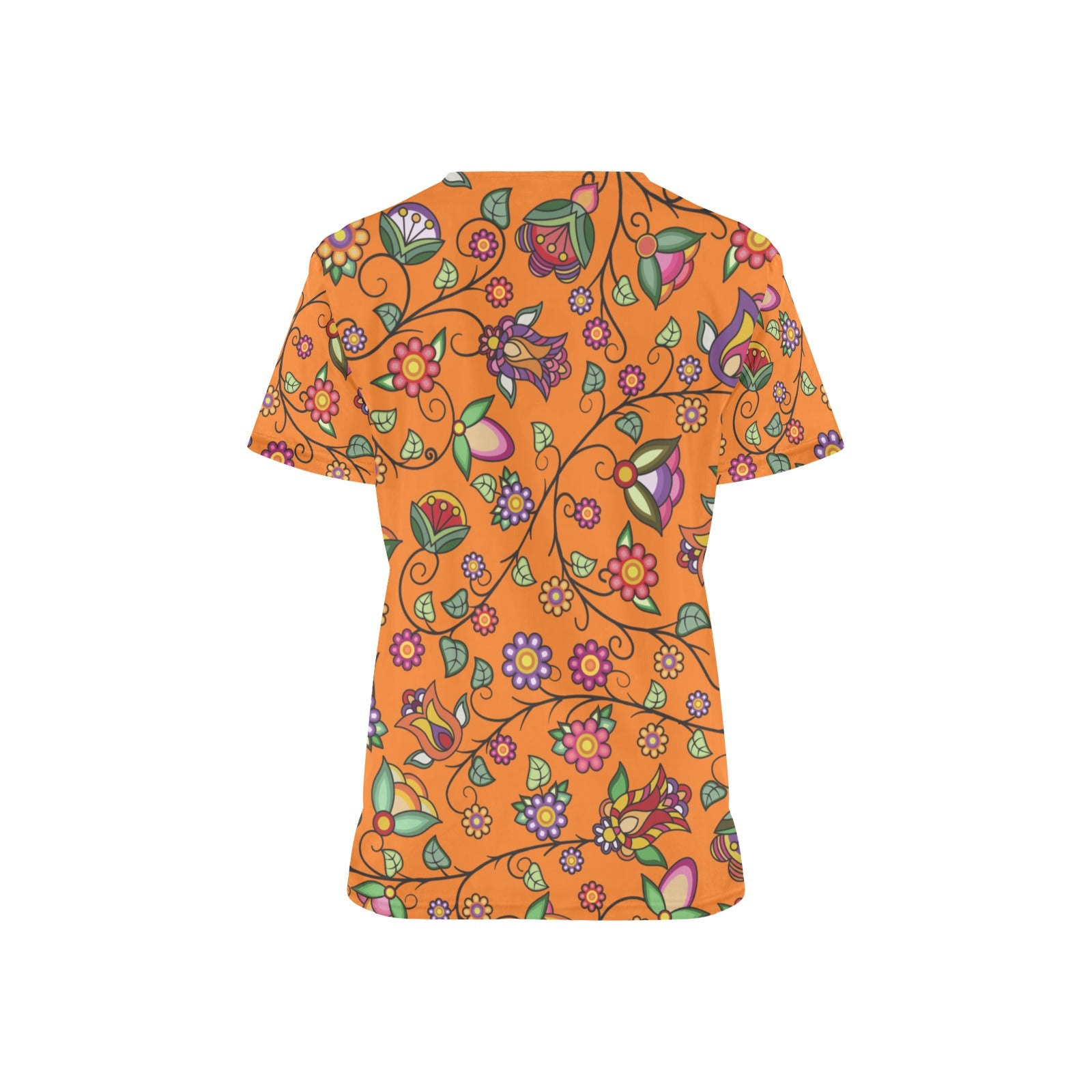 Heartbeat Petals ECM Orange Scrub Top