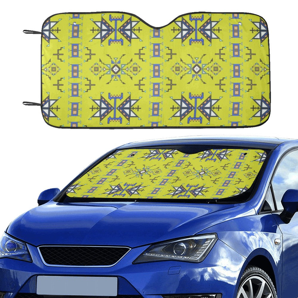 Eagle Strike Lime Car Sun Shade 55"x30"