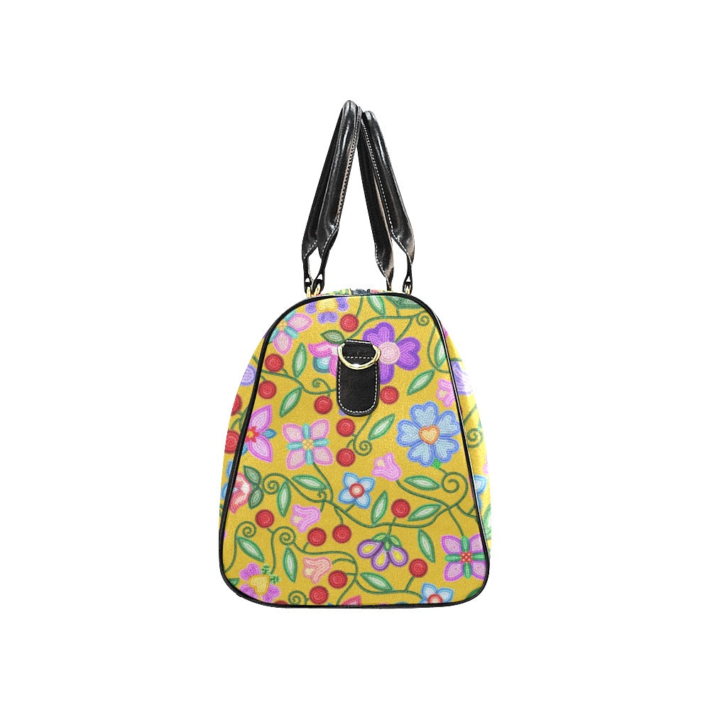 Petal Harmony Ochre Waterproof Travel Bag/Small