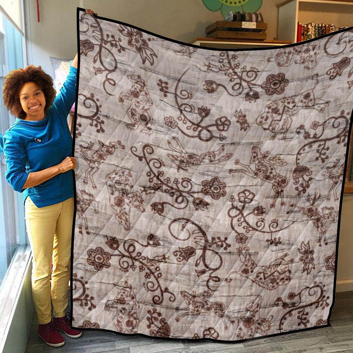 Forest Medley Lightweight & Breathable Quilt With Edge-wrapping Strips