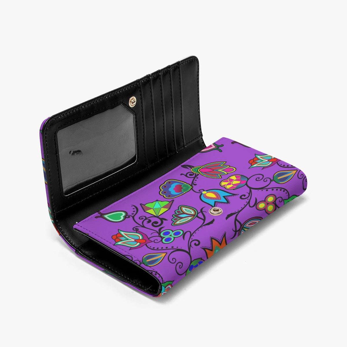 Indigenous Paisley Dark Orchid Foldable Wallet