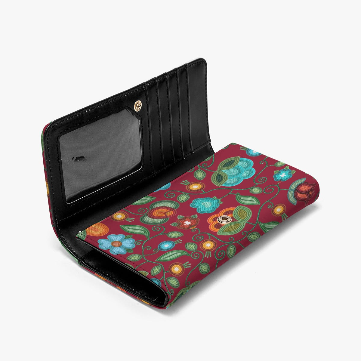 Prairie Fire Petals Red Foldable Wallet
