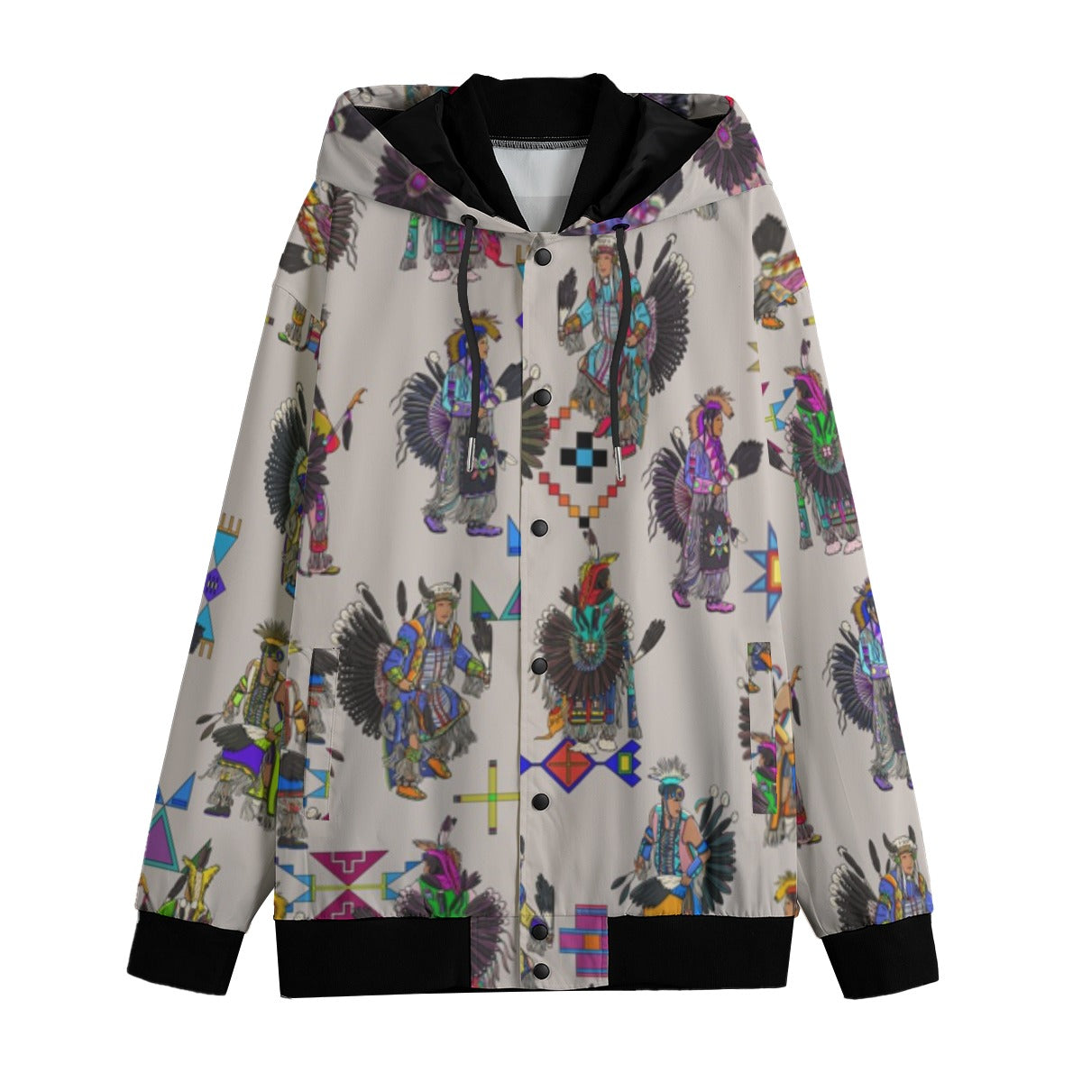 Men's Tradish Dancers Muslin White Men's Varsity Jacket