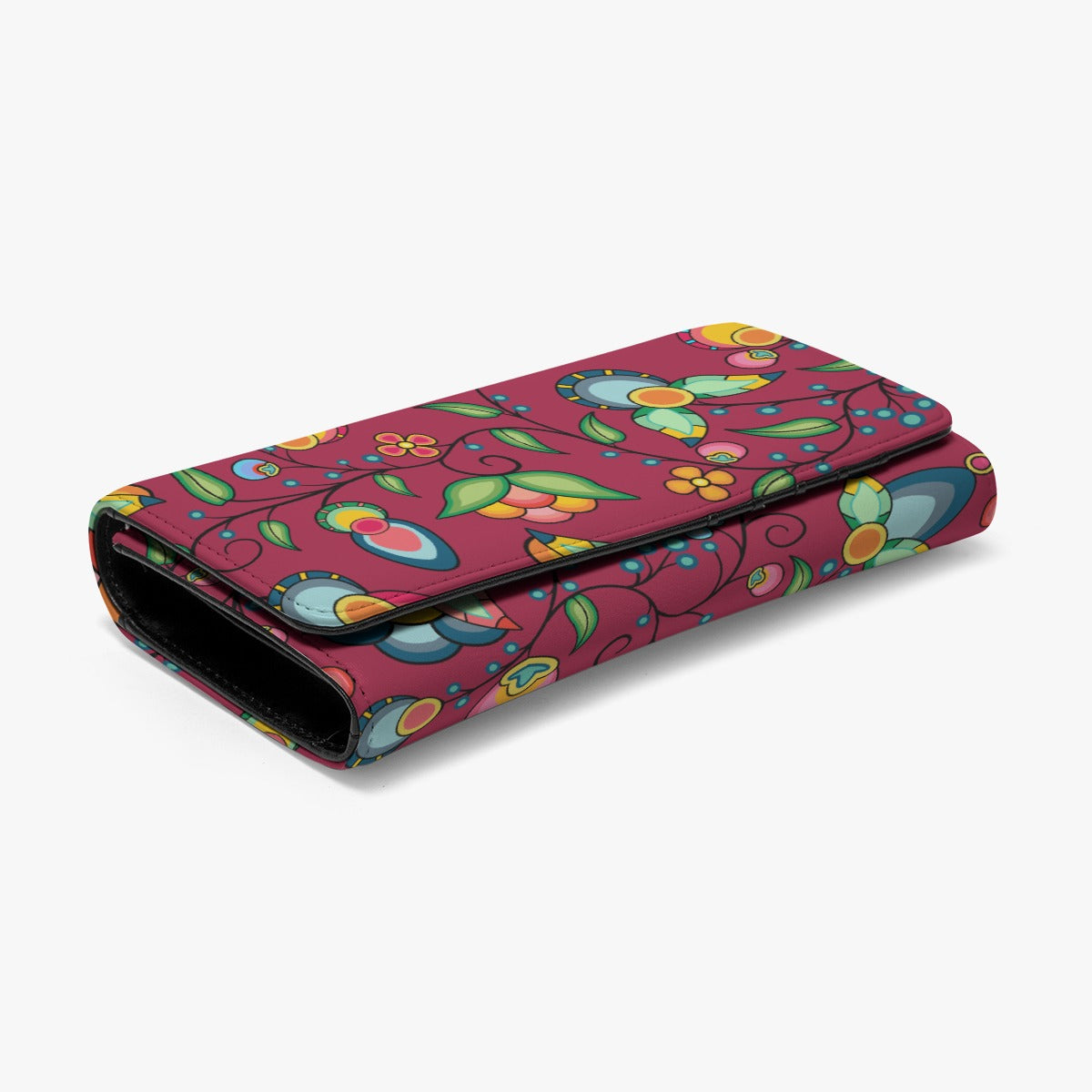 Floral Bounty Magenta Foldable Wallet