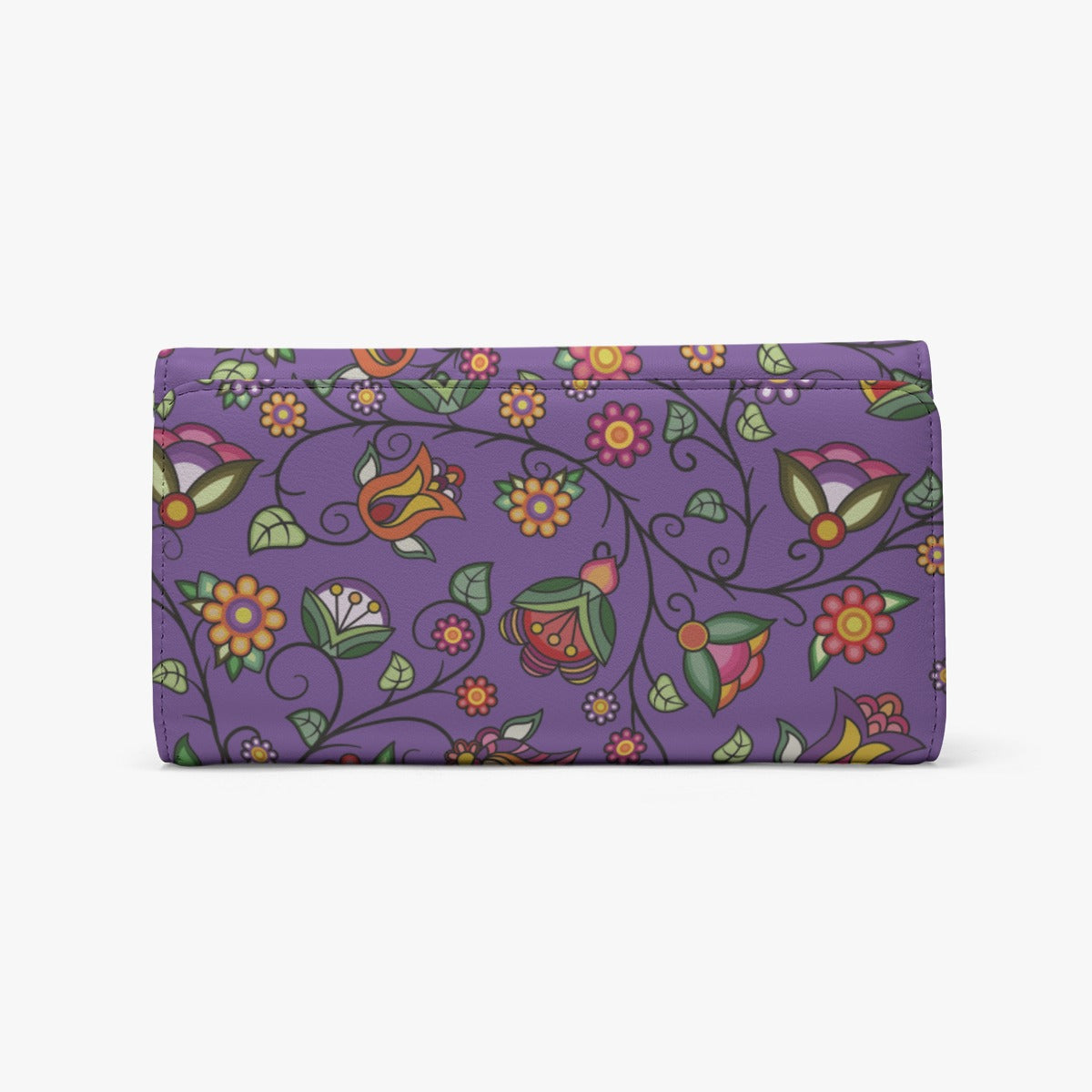 Heartbeat Petals Purple Foldable Wallet