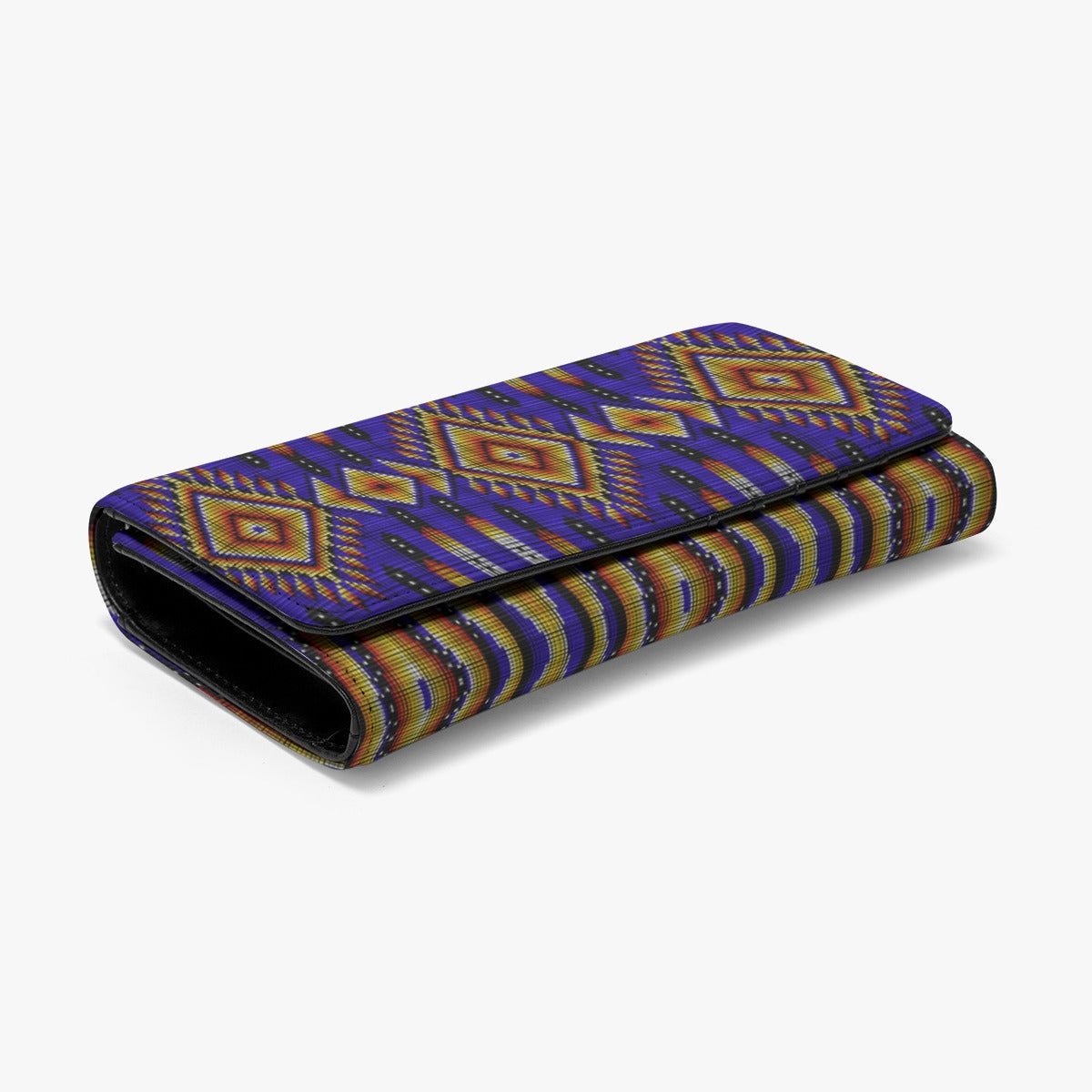 Fire Feather Blue Foldable Wallet