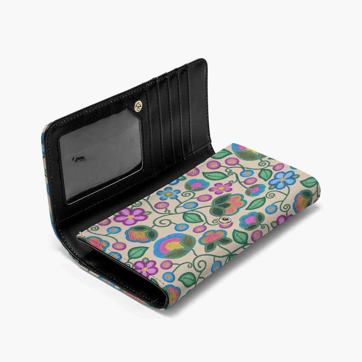 Turquoise Sunbeam Cream Foldable Wallet