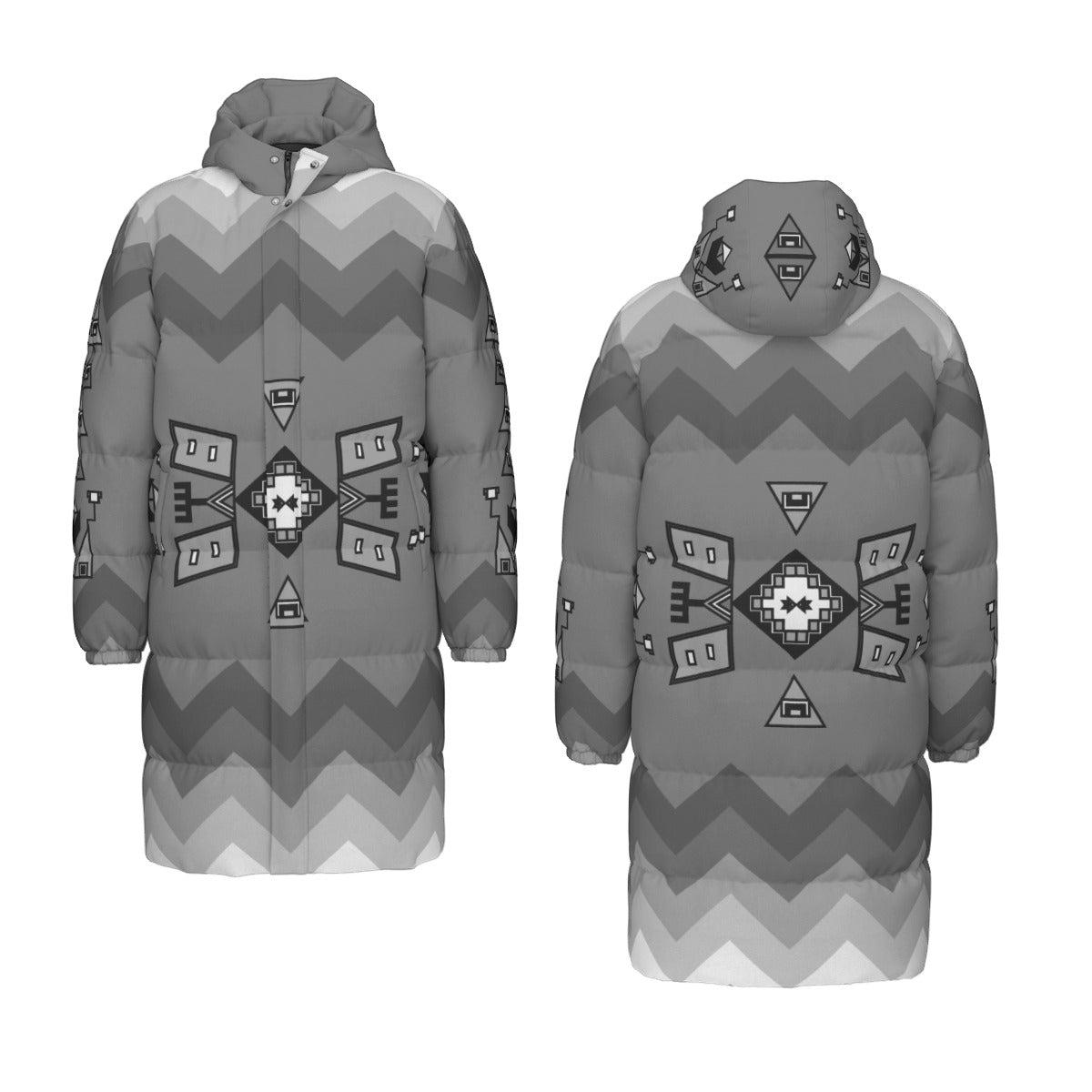 Thunder Drum Unisex Long Down Jacket