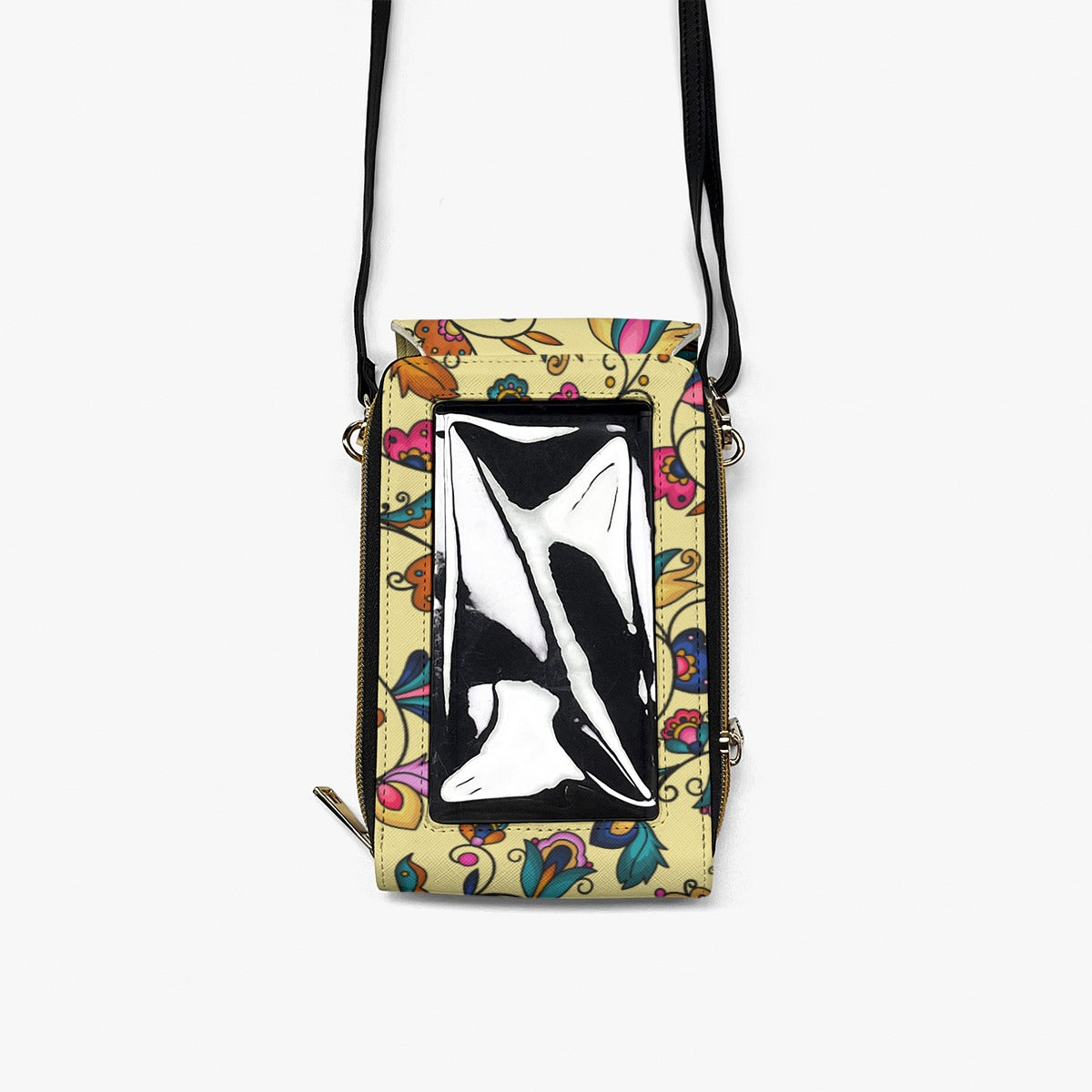 Copper Prairie Petals Yellow Mobile Phone Chest Bag