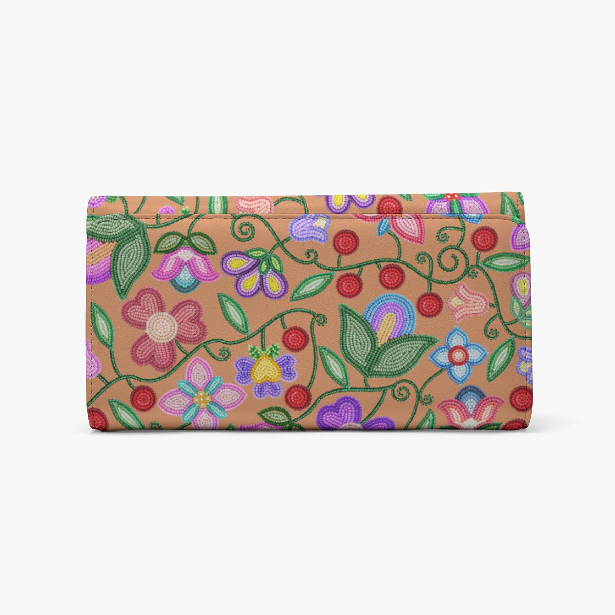 Petal Harmony Terracotta Foldable Wallet