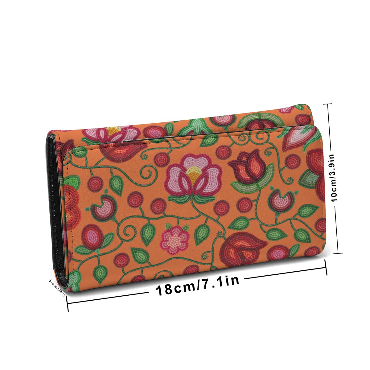 Rose Reverie Orange Foldable Wallet