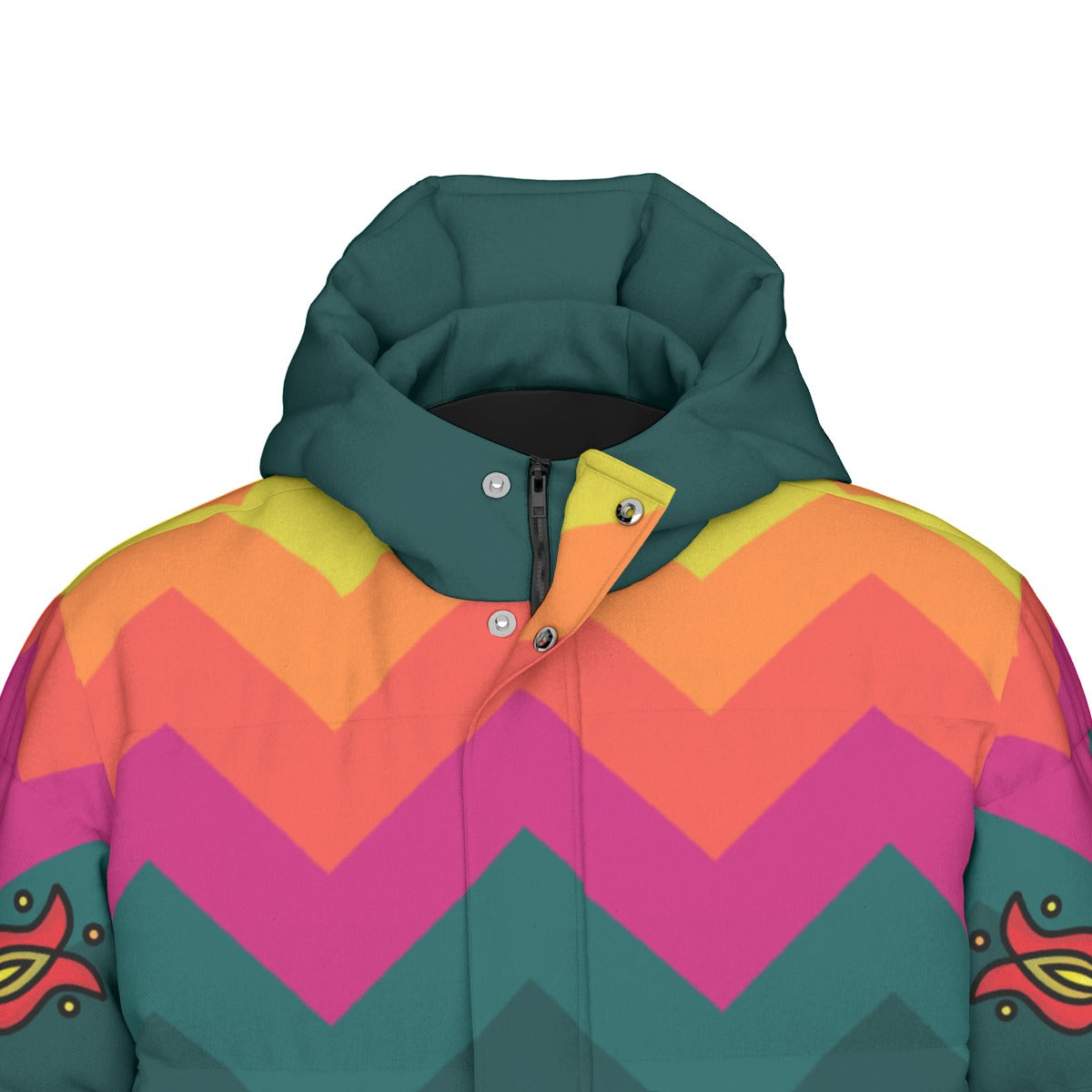 Autumn Kinship Wreath Unisex Long Down Jacket