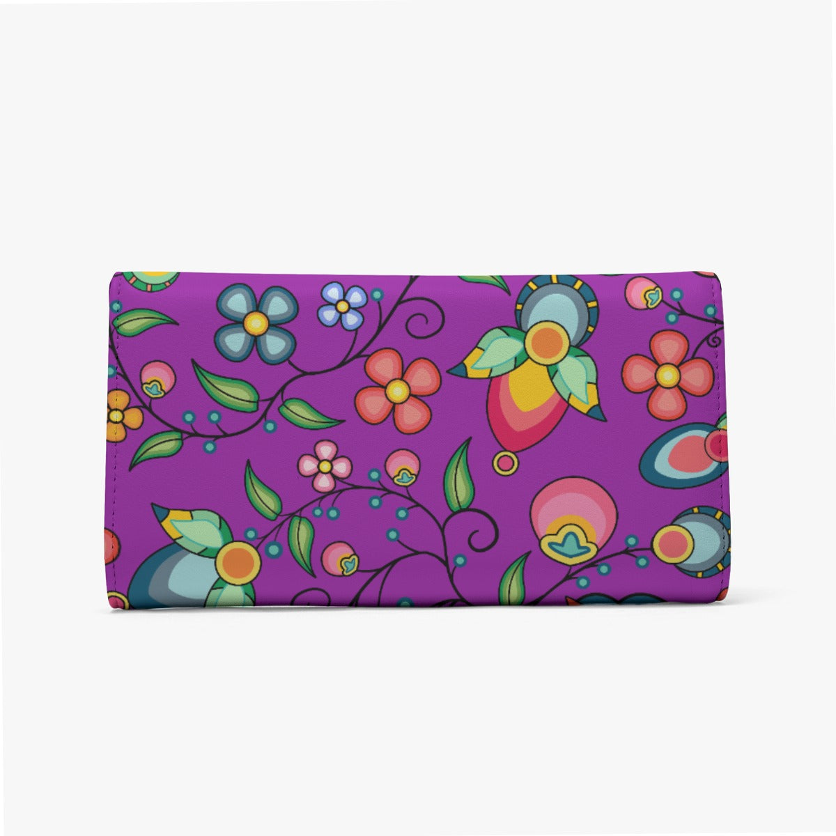 Floral Bounty Purple Foldable Wallet