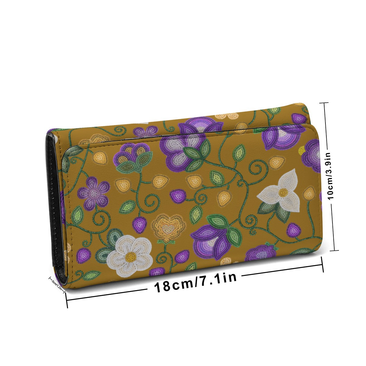 Midnight Moss Bloom Toffee Foldable Wallet