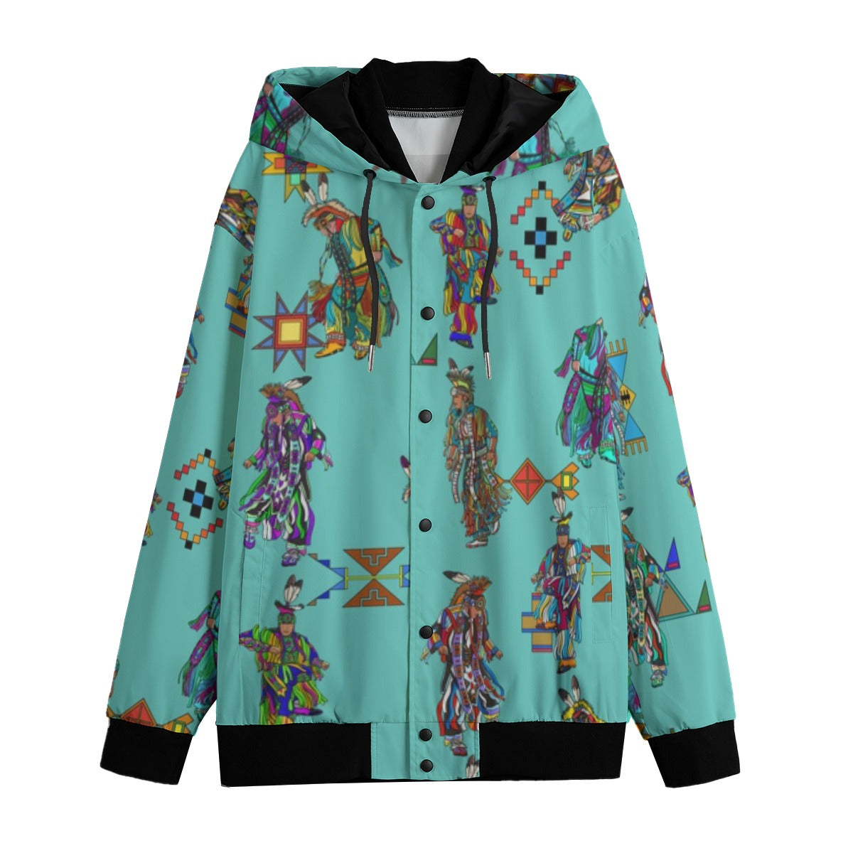 Men's Grass Dancers Eggshell Blue Men's Varsity Jacket