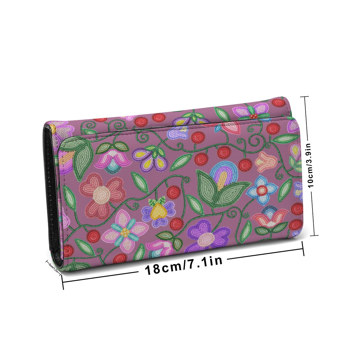 Petal Harmony Dusty Rose Foldable Wallet