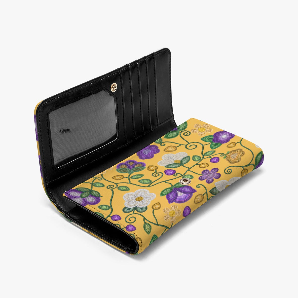 Midnight Moss Bloom Yellow Foldable Wallet