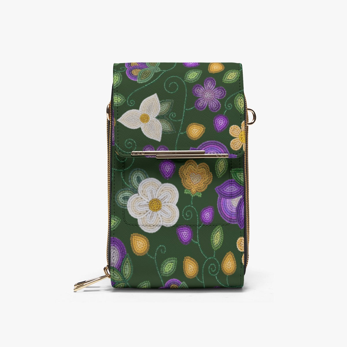 Midnight Moss Bloom Forest Mobile Phone Chest Bag
