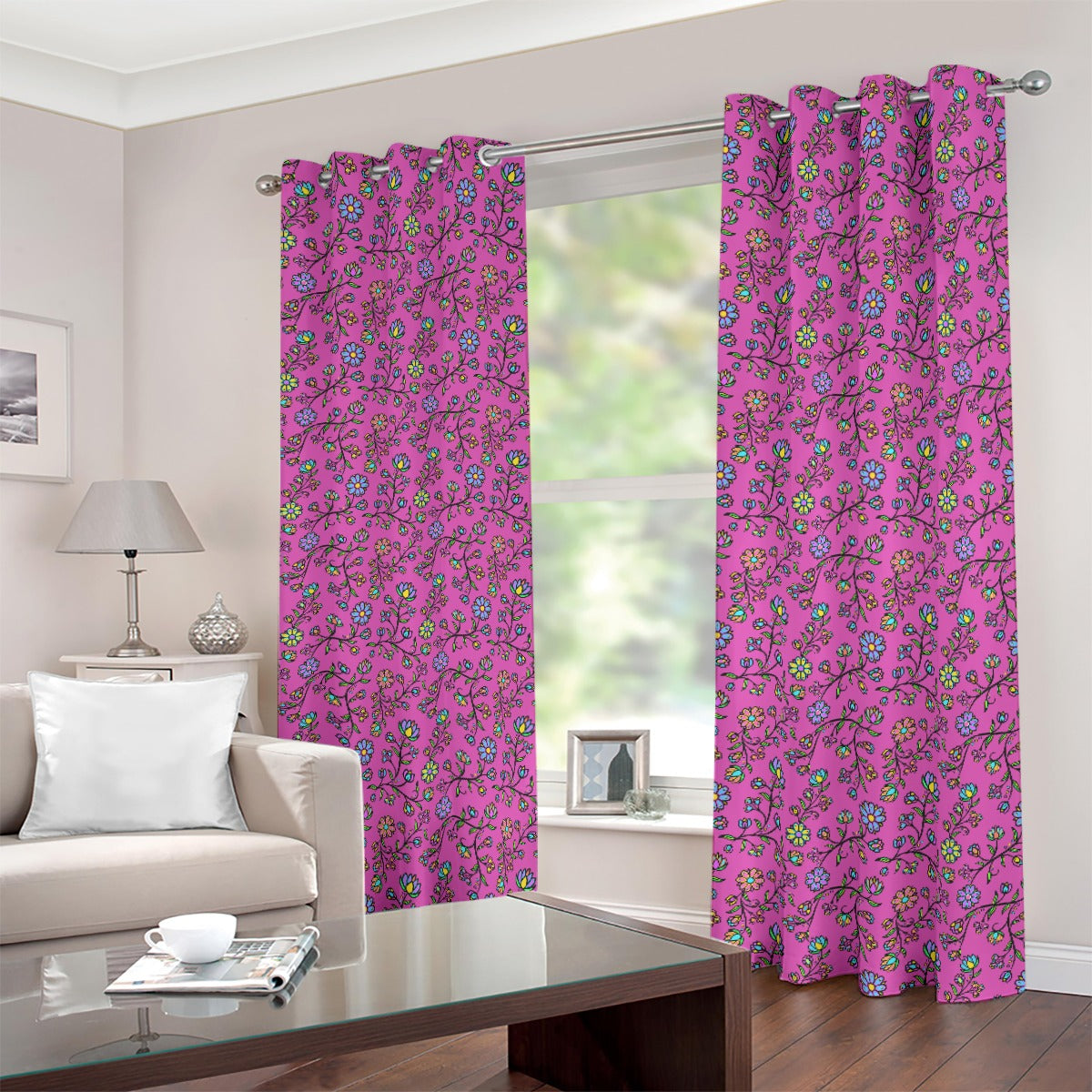 Cosmic Whispers Pastel Passion Blackout Grommet Curtains | 265(gsm)