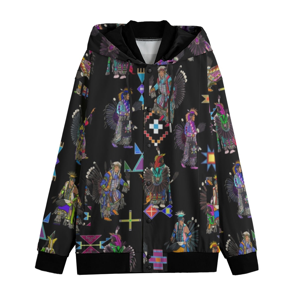 Men's Tradish Dancers Black Men's Varsity Jacket