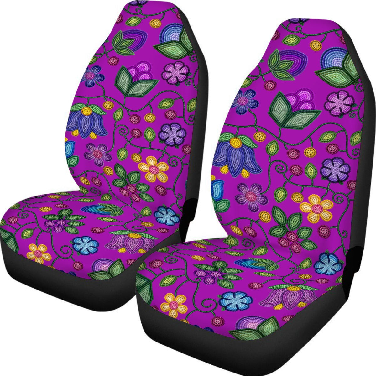 Bloom Uplift Purple Universal Car Seat Cover With Thickened Back