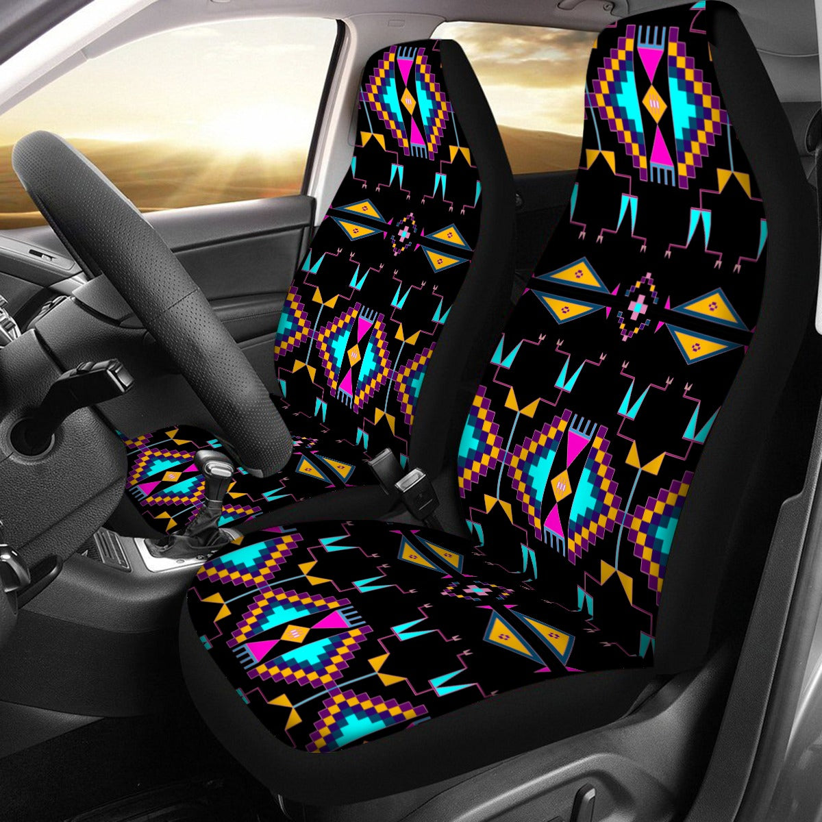 Rite of Passage Black Universal Car Seat Cover With Thickened Back