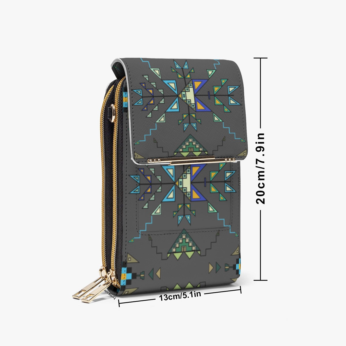 Bear Shield Dark Gray Mobile Phone Chest Bag