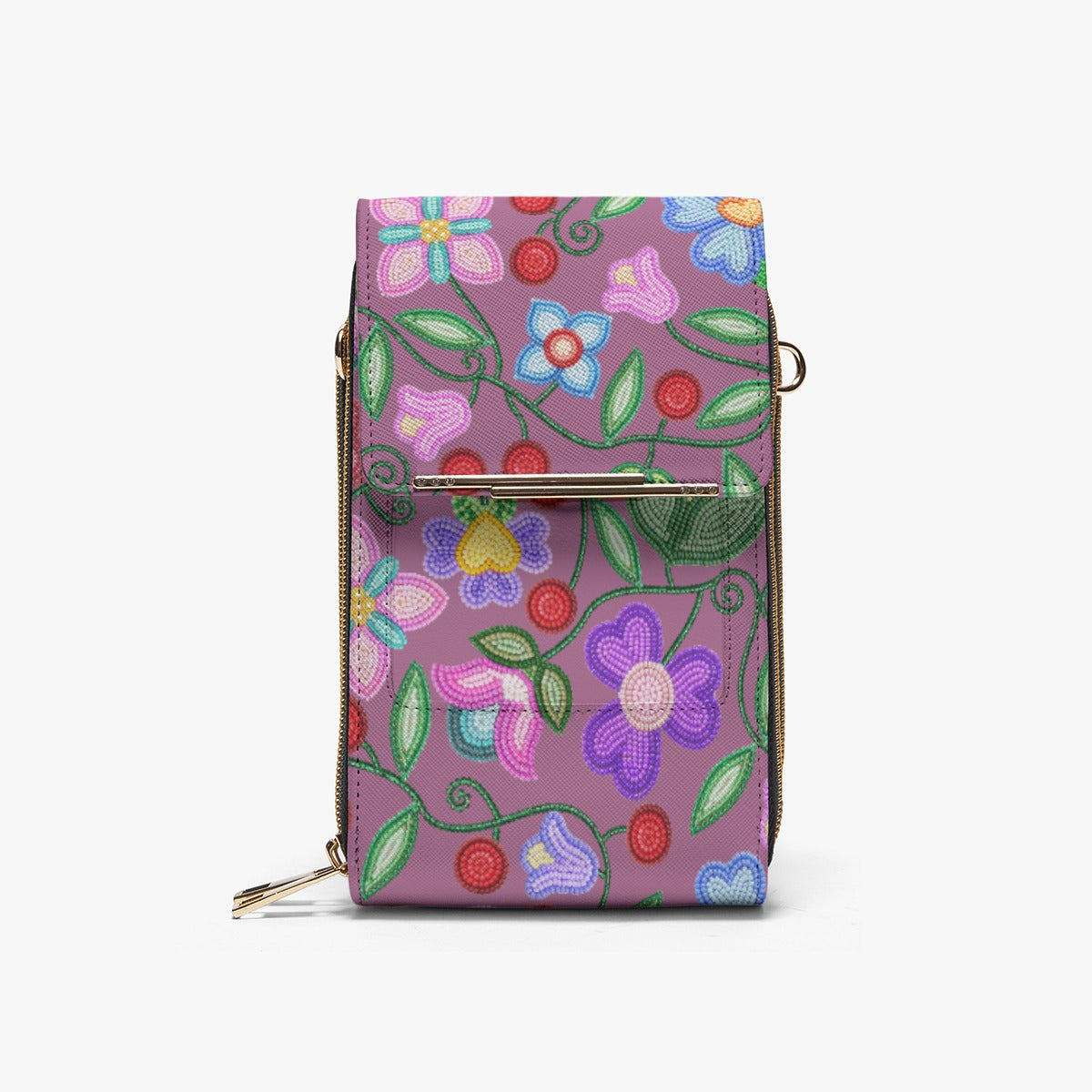 Petal Harmony Dusty Rose Mobile Phone Chest Bag