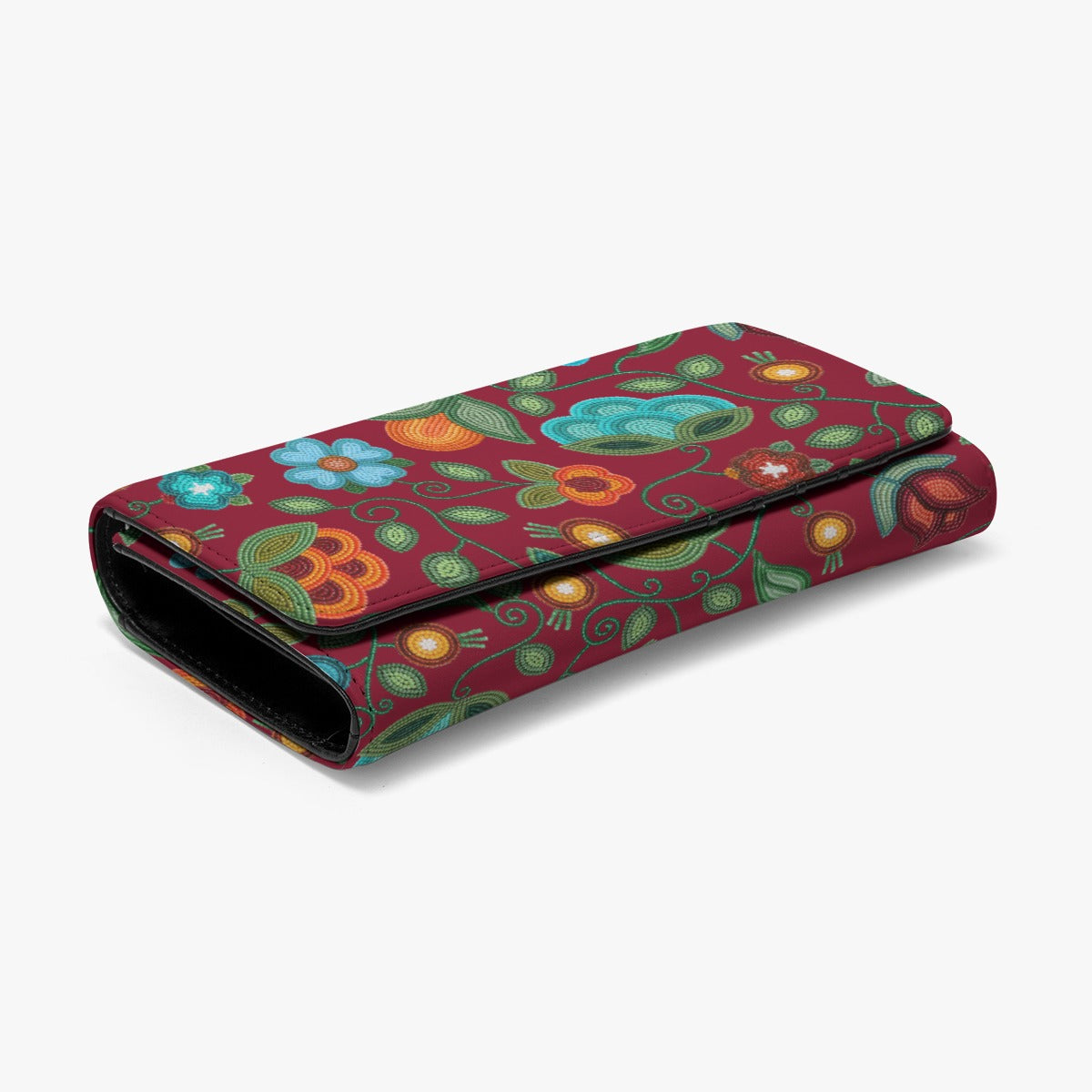 Prairie Fire Petals Red Foldable Wallet