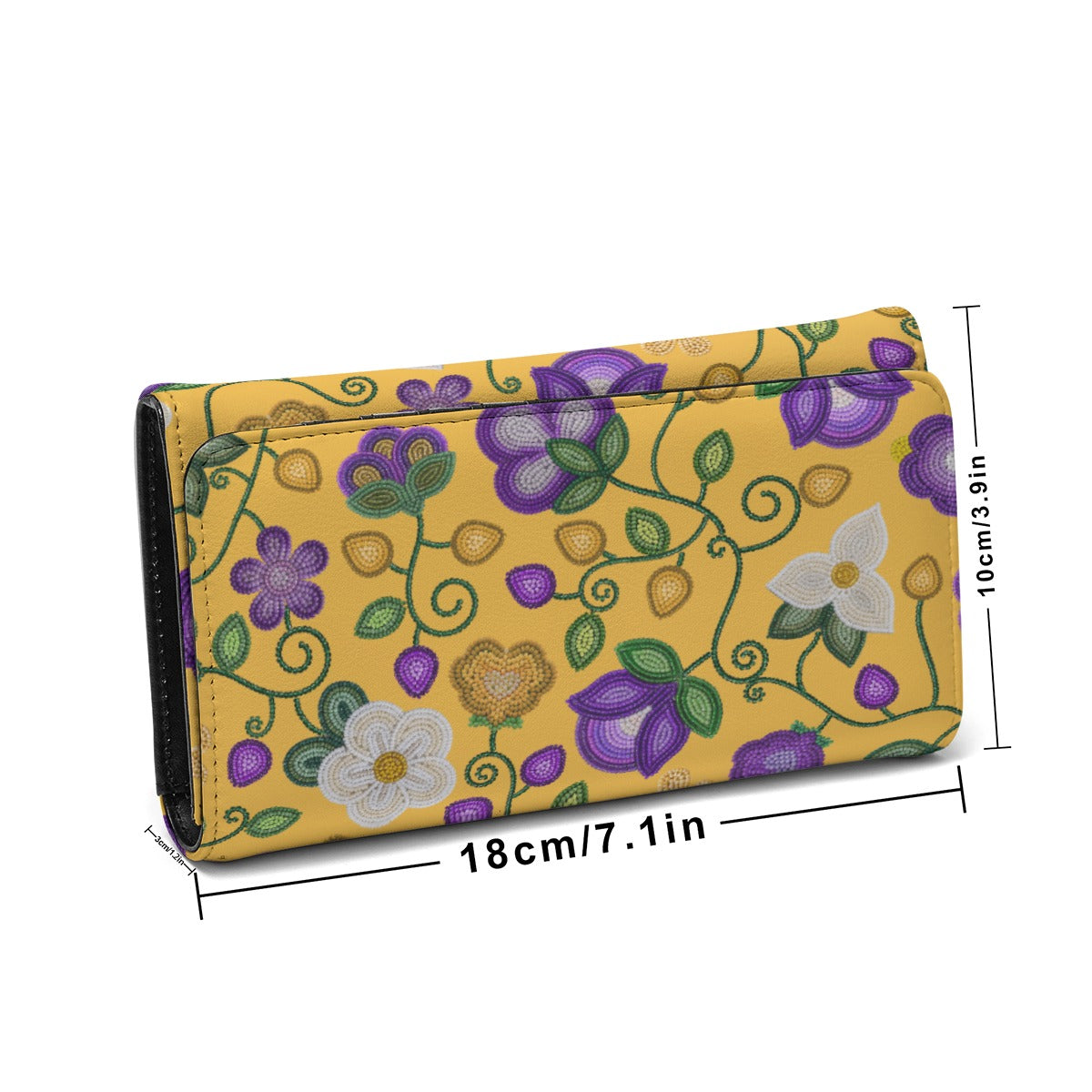 Midnight Moss Bloom Yellow Foldable Wallet