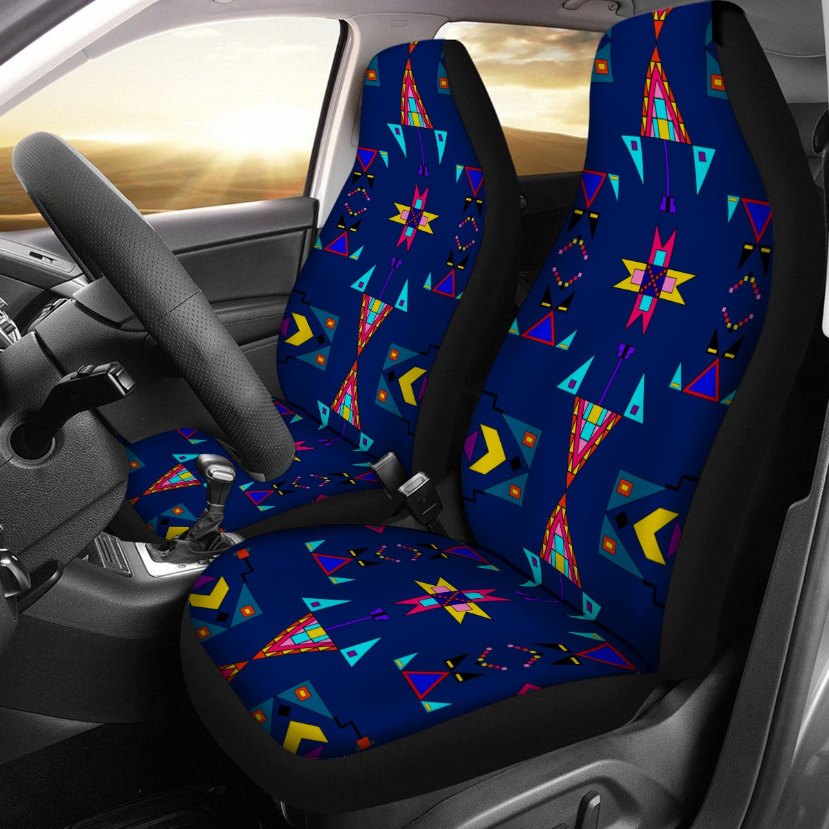 Enemy Territory Midnight Universal Car Seat Cover With Thickened Back
