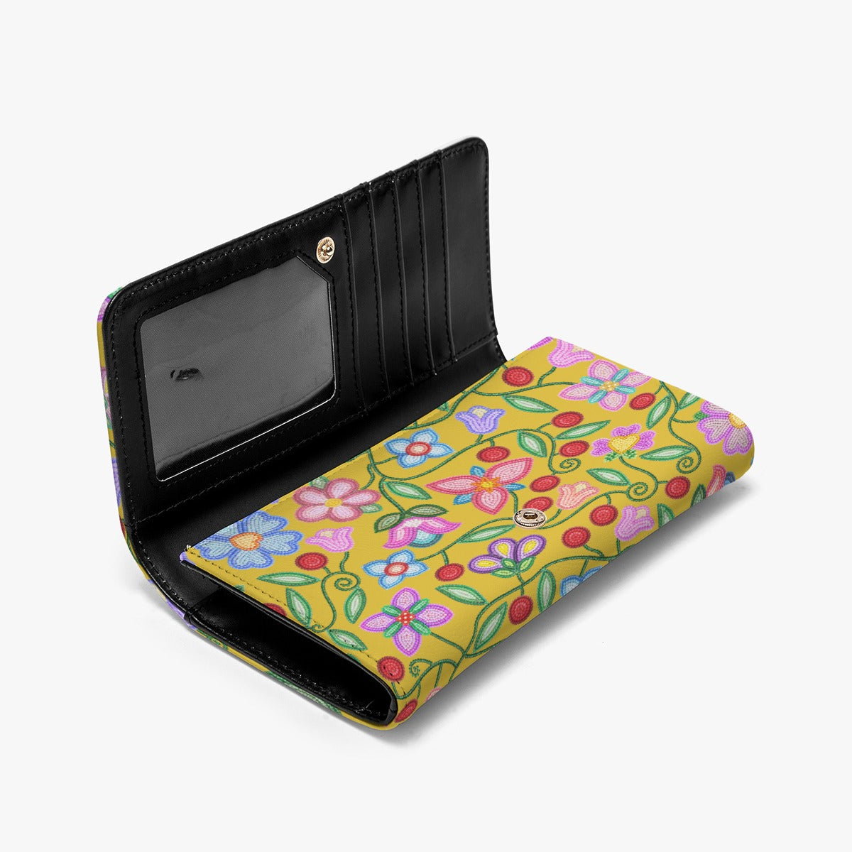 Petal Harmony Ochre Foldable Wallet